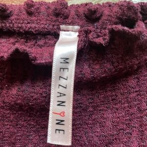 Burgundy off the shoulder top